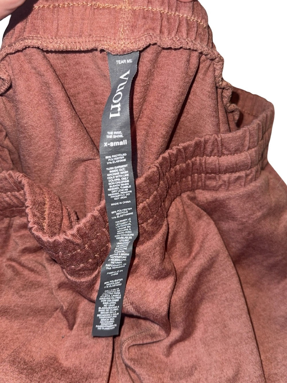 Vuori Rust-Colored Elastic Waist Sweatpants